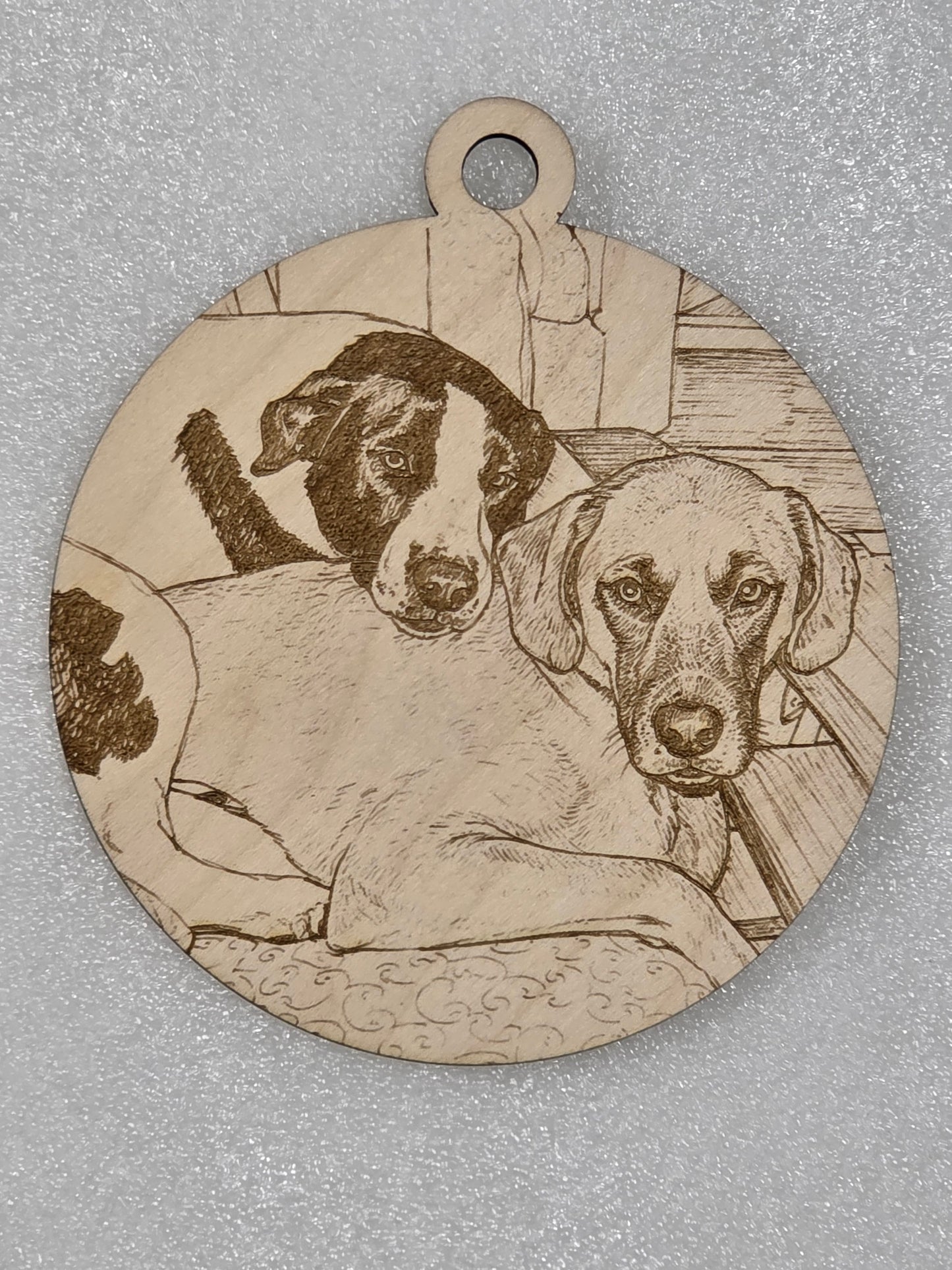 Photo Engraving Maple Ornament