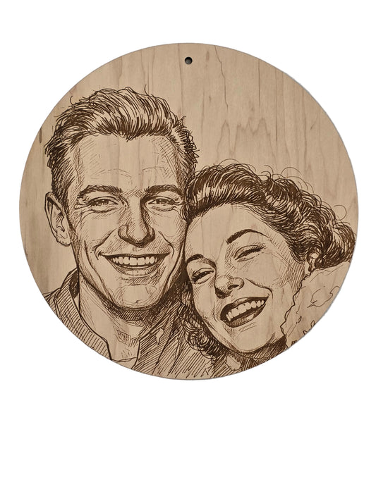 Photo Engraving Maple Ply