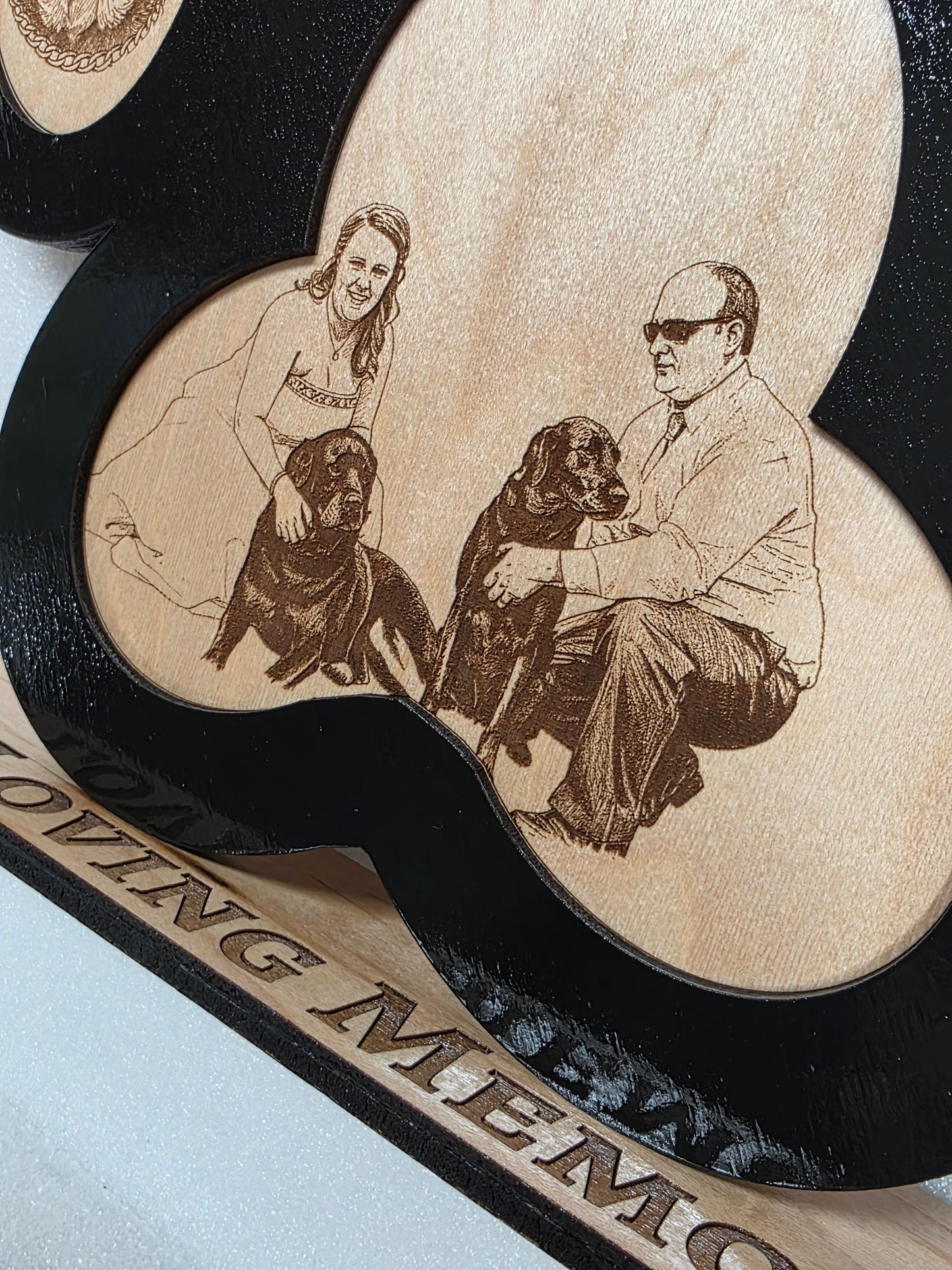 Photo Engraving Pet Memorial Paw Print