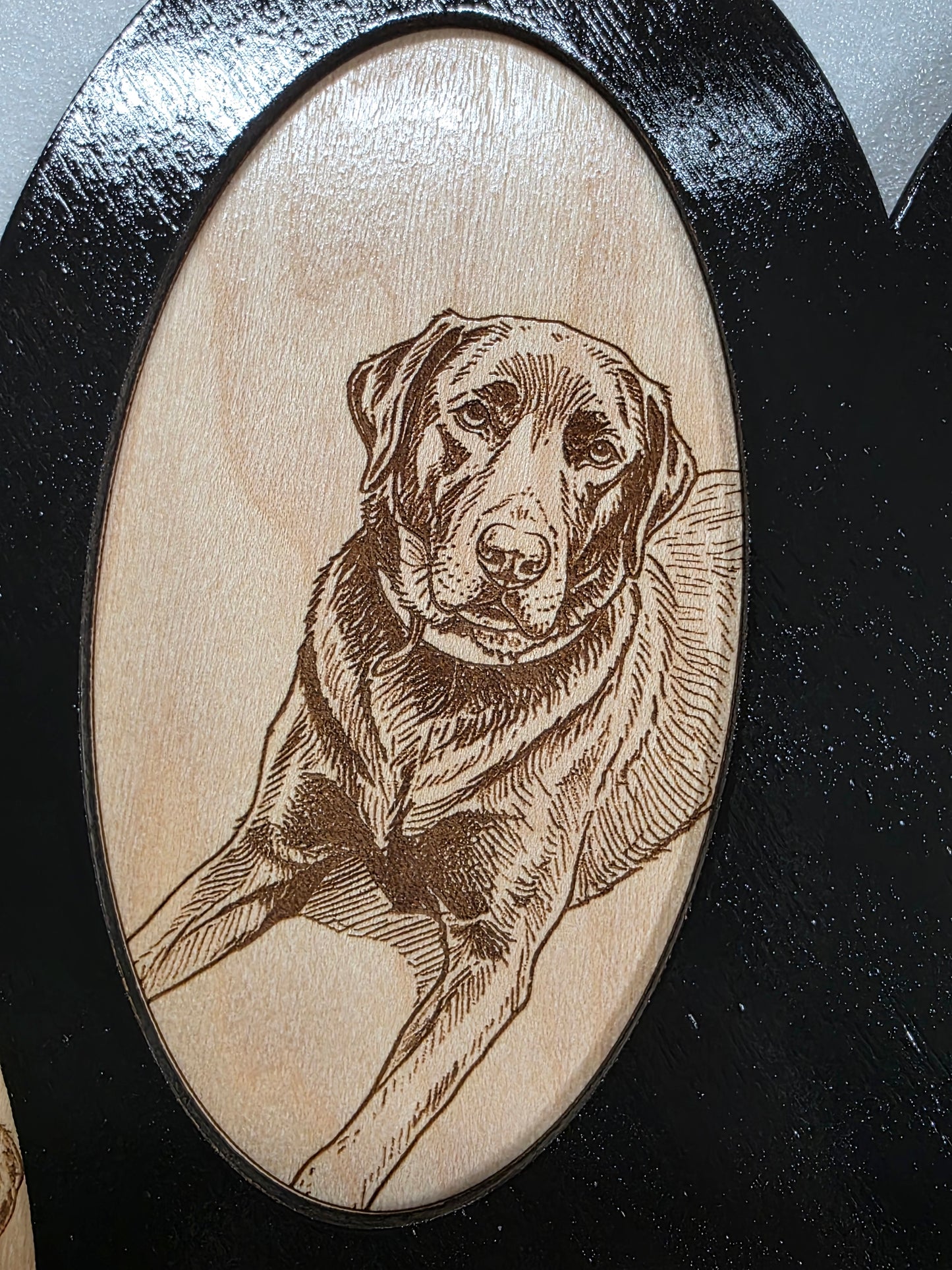 Photo Engraving Pet Memorial Paw Print