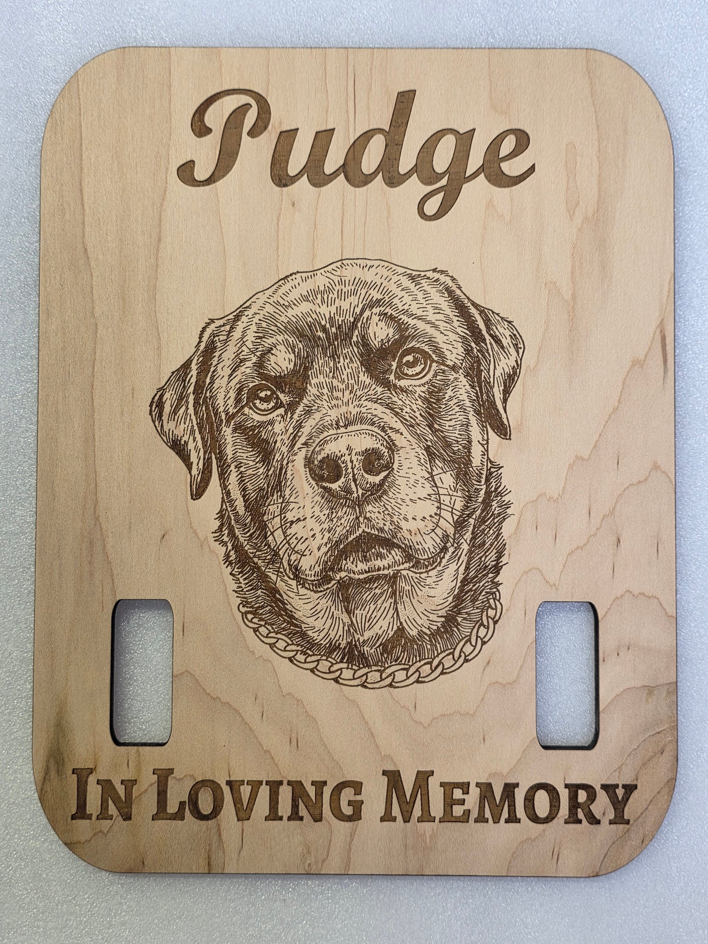 Photo Engraving Pet Memorial Collar Display w/Stand