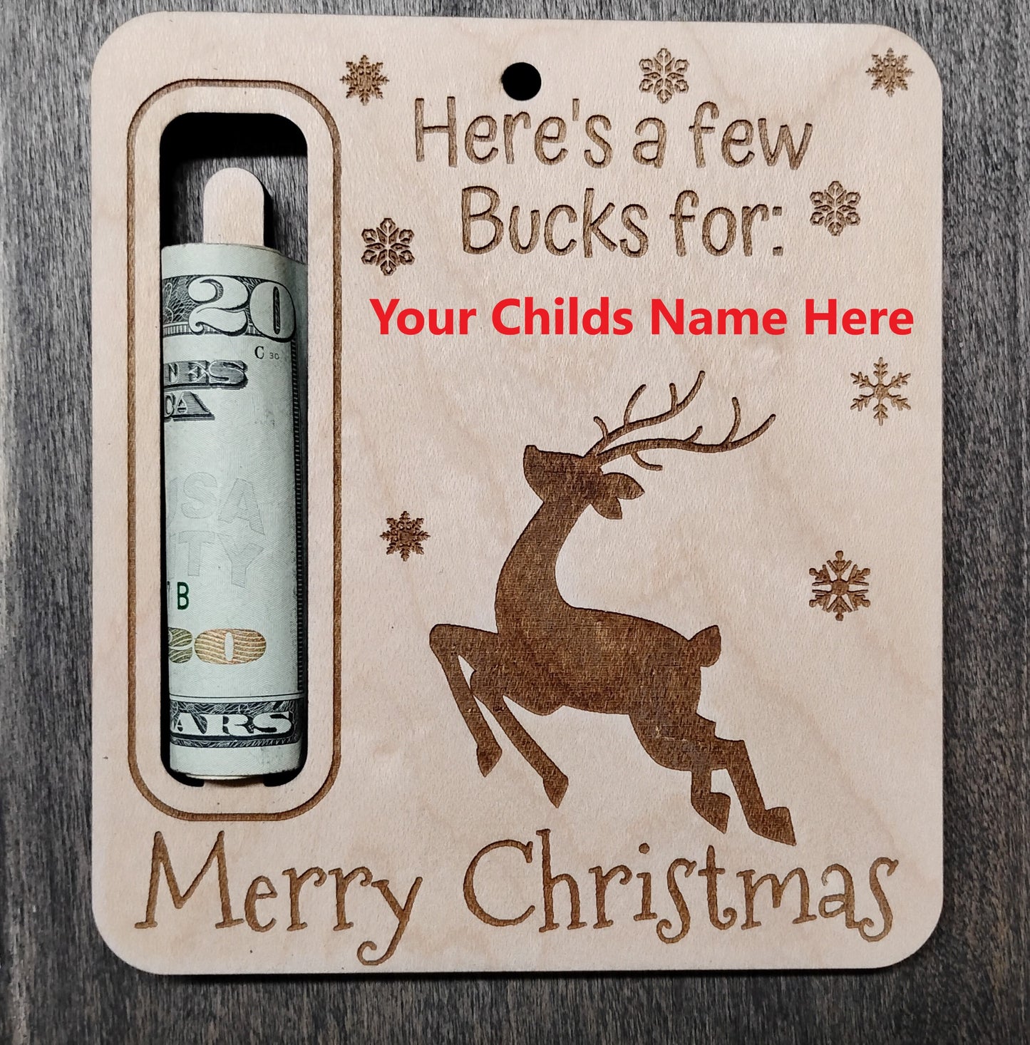 Cash Christmas Ornament Gift